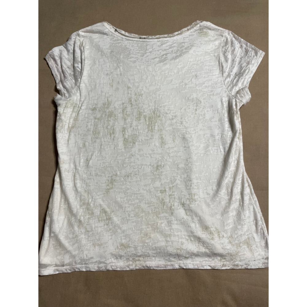 Coldwater Creek Sleeveless Top Size L 14-16 White Botanical Embroidered Beaded - Picture 2 of 9